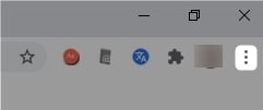 chromeの右上
